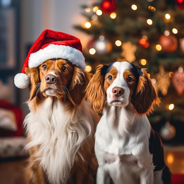 schattige honden in huis