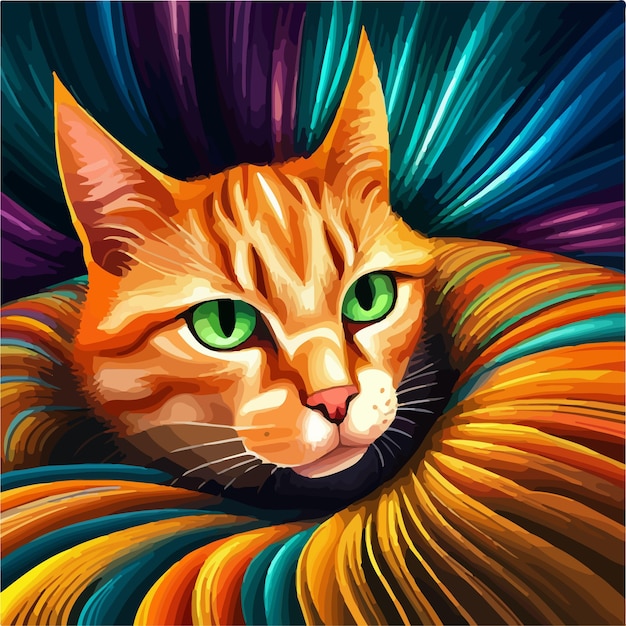 schattige kat illustratie