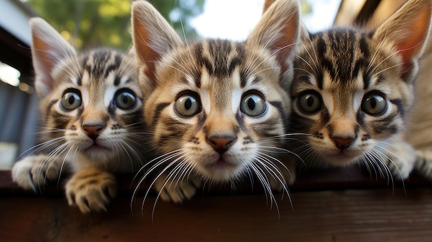 Foto schattige kittens schattige kat en katten