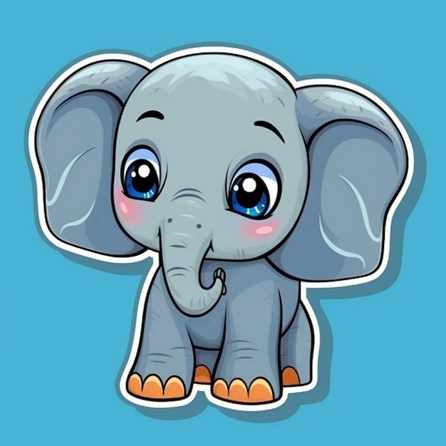 schattige olifant Olifant cartoon vrolijke dieren olifant Cartoon dieren Leuke cartoon dier char