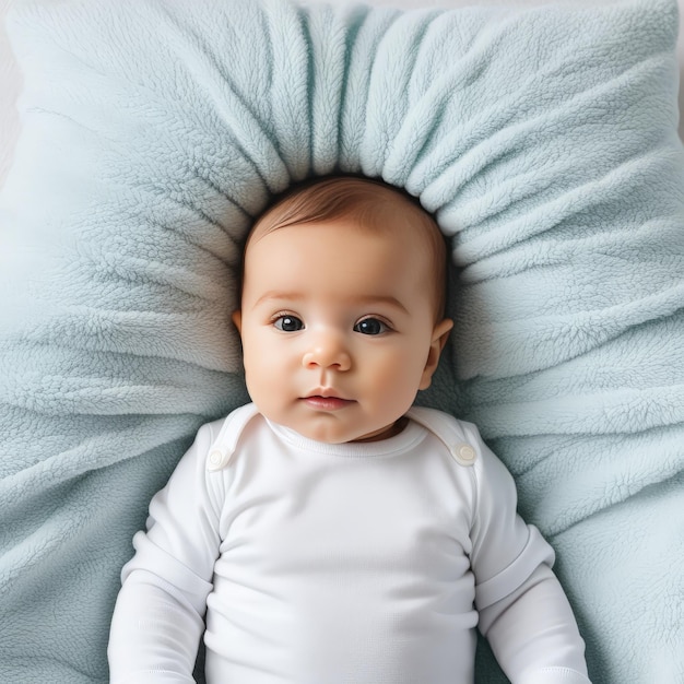 schattige pasgeboren baby in een witte deken