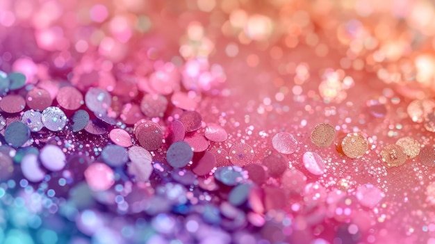 schattige pastel roze glitter en veelkleurige confetti sprankelend vreugdevol AI Generative