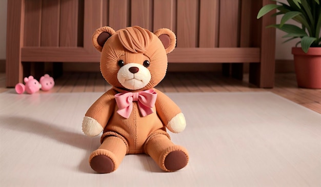 Schattige teddybeer Zacht knuffel Generatieve AI