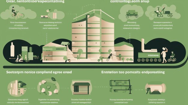 Schematic diagram illustrating energy consumption and carbon dioxide emissions in various areas of h