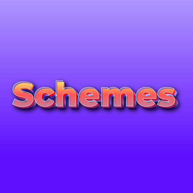 SchemesText effect JPG gradient purple background card photo