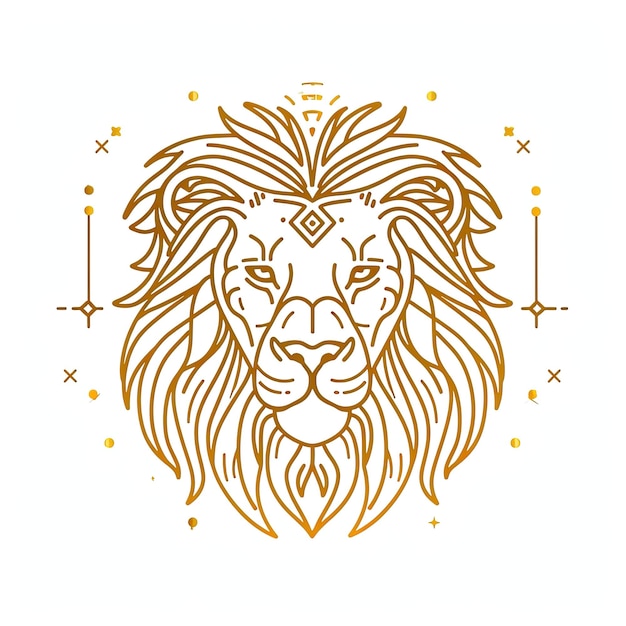Schets van een Leo sterrenbeeld vlakke vector icoon sterrenlijn witte bakgrond stijl rauw v 6 Job ID 7aba4ab375bb4e1b9391c9529b2c4cb1