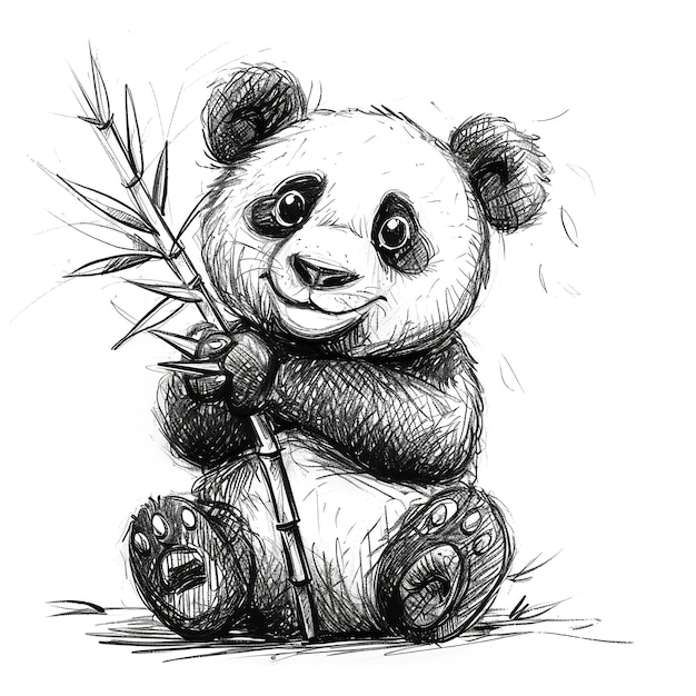 schets van een panda