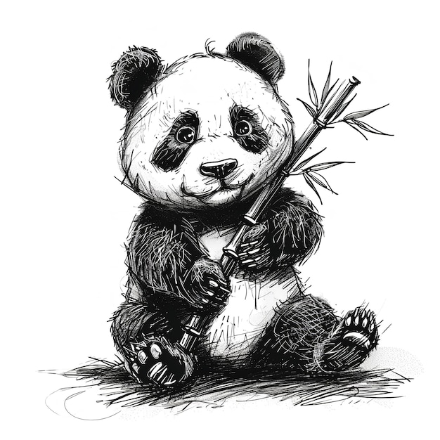 schets van een panda