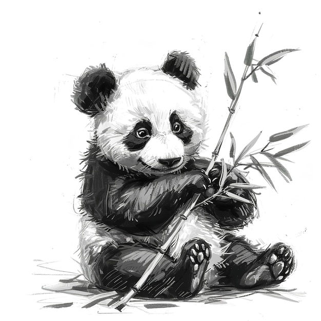 schets van een panda