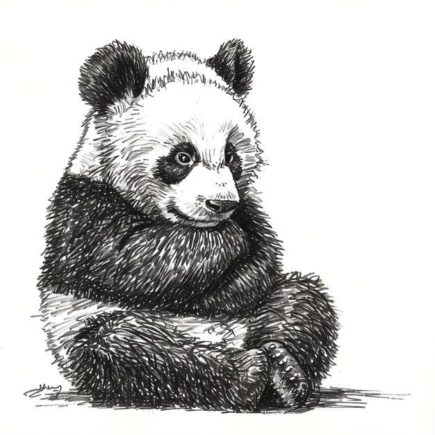 schets van een panda