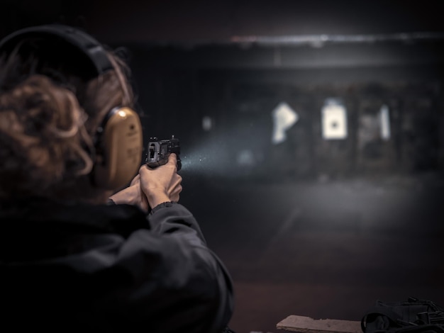 Schietoefening op de schietbaan