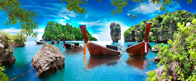 Schilderachtig landschap.Phuket zeegezicht. Landschap Thailand zee