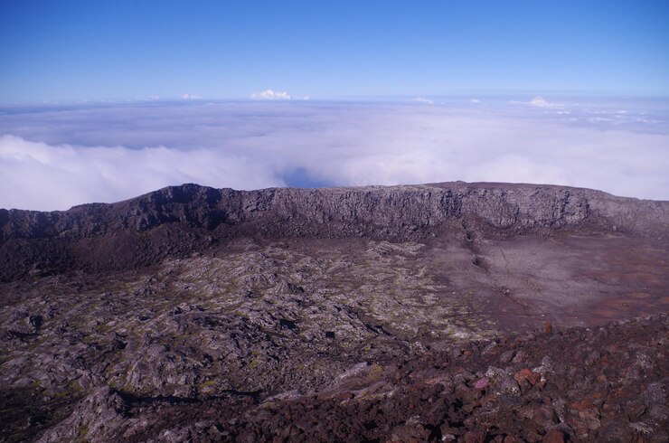 Foto schilderachtig uitzicht op de berg tegen de lucht