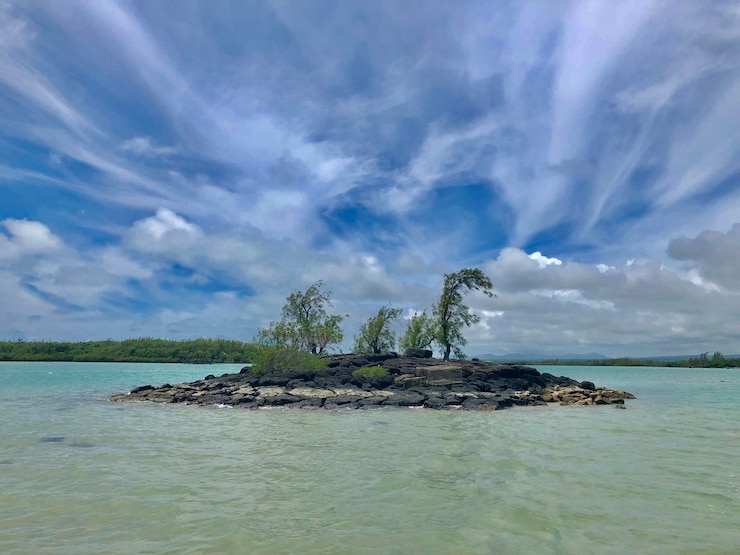 Foto schilderachtig uitzicht op de zee tegen de lucht