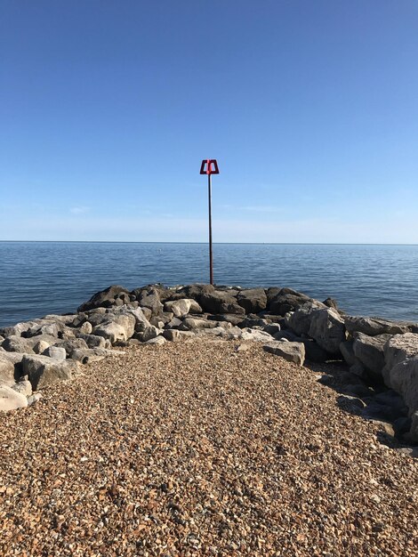 Foto schilderachtig uitzicht op de zee tegen de lucht