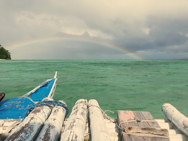 Foto schilderachtig uitzicht op de zee tegen de lucht