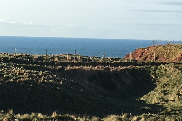 Foto schilderachtig uitzicht op de zee tegen de lucht