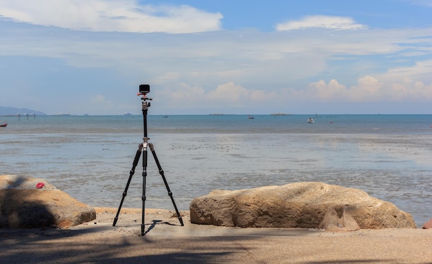 Foto schilderachtig uitzicht op de zee tegen de lucht