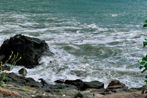 Foto schilderachtig uitzicht op de zee