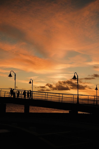 Schilderachtig uitzicht op de zonsondergang