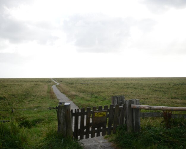 Foto schilderachtig uitzicht op een grasveld tegen de hemel