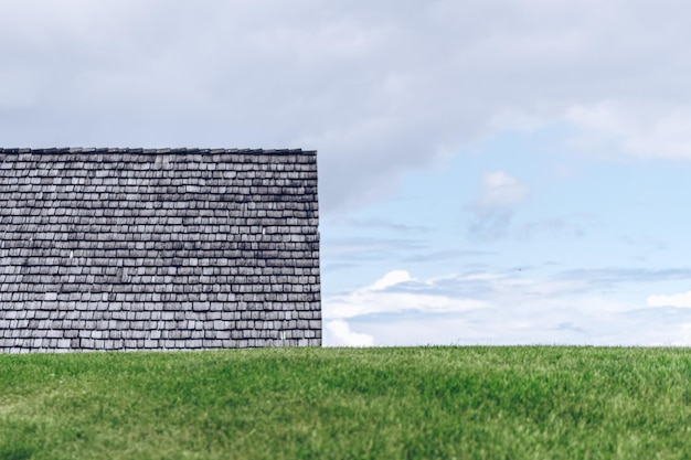 Foto schilderachtig uitzicht op het veld tegen de lucht