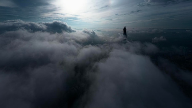 Schilderachtig uitzicht op het wolkenlandschap tegen de hemel