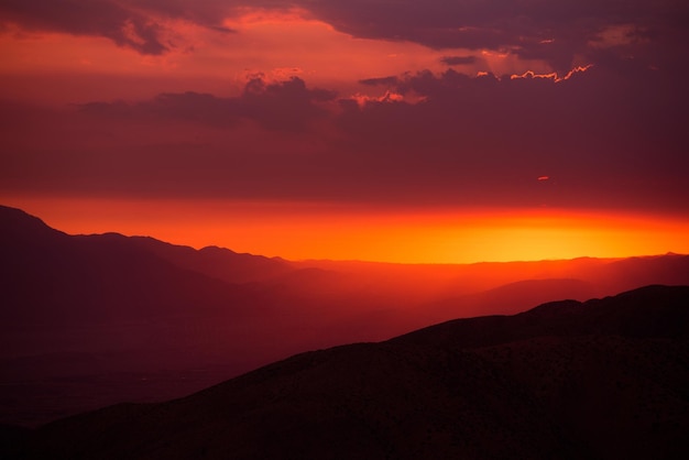 Schilderachtige Californische zonsondergang