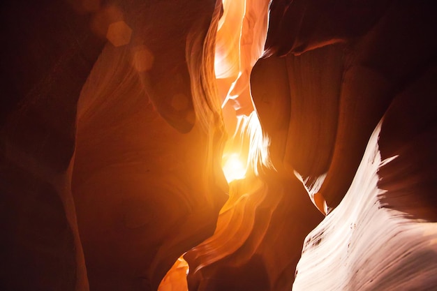 Schilderachtige grotten en rotsformaties van Antelope Canyon in Arizona