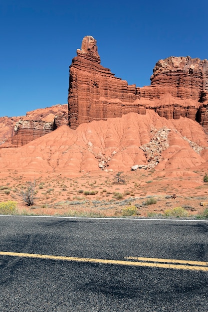 Schilderachtige woestijnrit, Utah, VS.