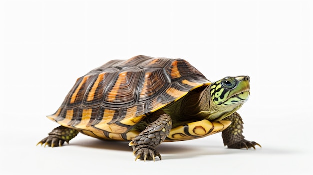Schildpad geïsoleerd op een witte achtergrond