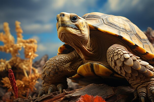 Schildpad neemt de eerste plaats in, wat doet denken aan Tortoise en Hare