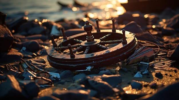 schip wiel HD 8K behang Stock Fotografische