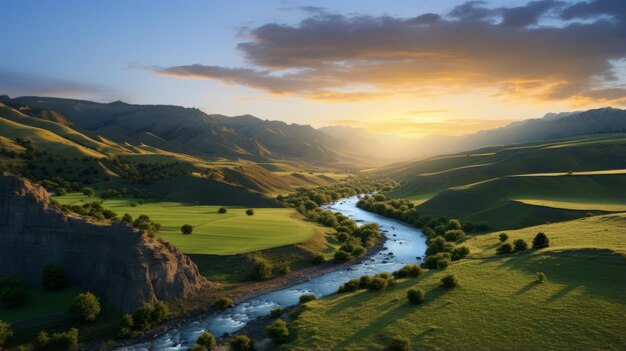 Schitterend 3D berglandschap, gedurfde chromatiek en Australisch landschap.