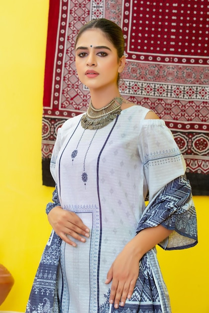 Schitterend jong meisje portret dragen traditionele Shalwar Kameez