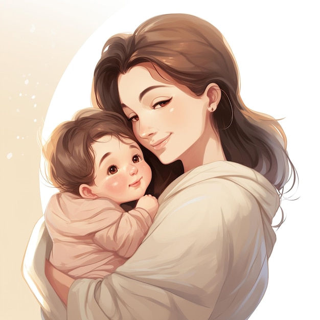 Schitterend moederportret Harmonie van moeder en kind