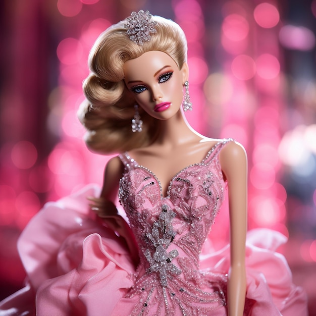 Schitterende beelden van de elegantie van Barbie poppen