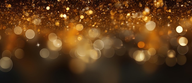 Schitterende Bokeh-lichten op een gouden achtergrond