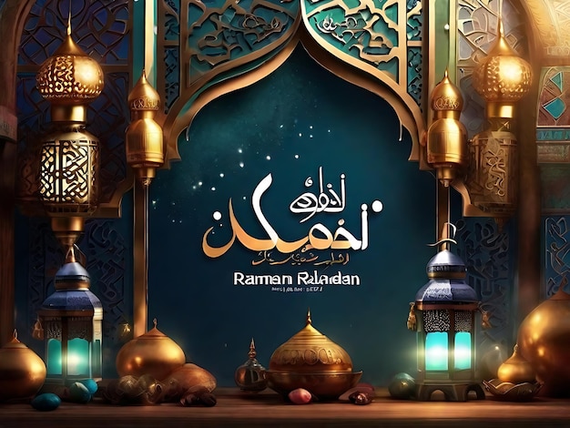 Schitterende Ramadan Mubarak PSD ontwerp kleurenpalet ideeën