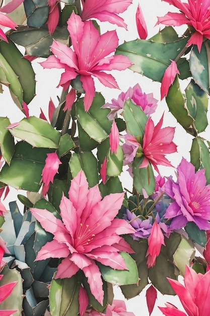シュルンベルジェラ クリスマス サボテン サンタ テレシタ ピンクの花