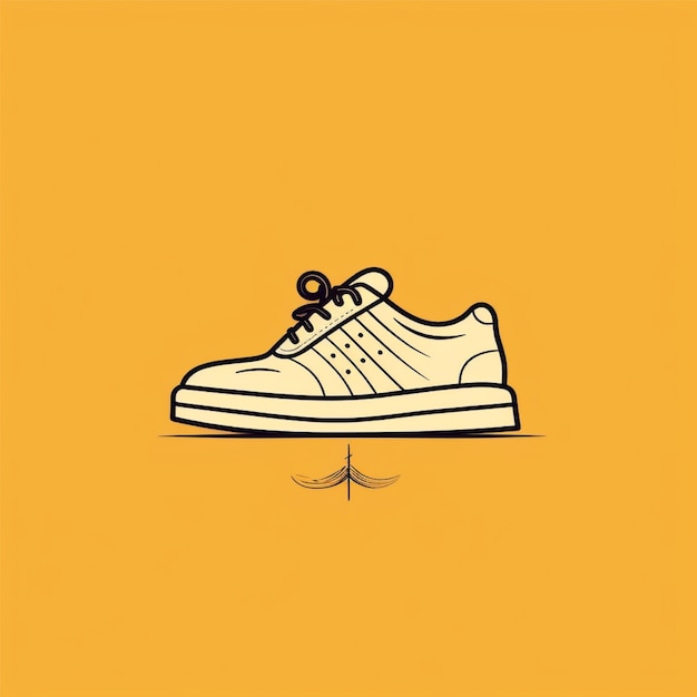 schoen logo vector eenvoudige egale kleur