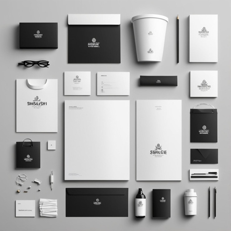 Foto schone en minimalistische branding mockup