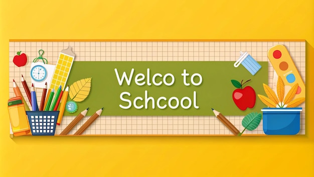 school accessories and book back to school
