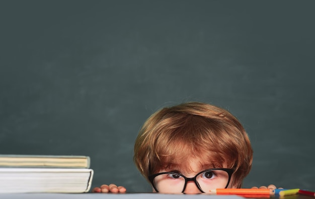 School bullying first school day blackboard background elementary school cute little preschool kid b