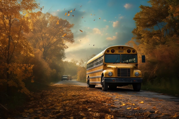 Погрузка и разгрузка школьного автобуса