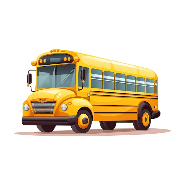 School bus Vector illustration Isolated on a white background