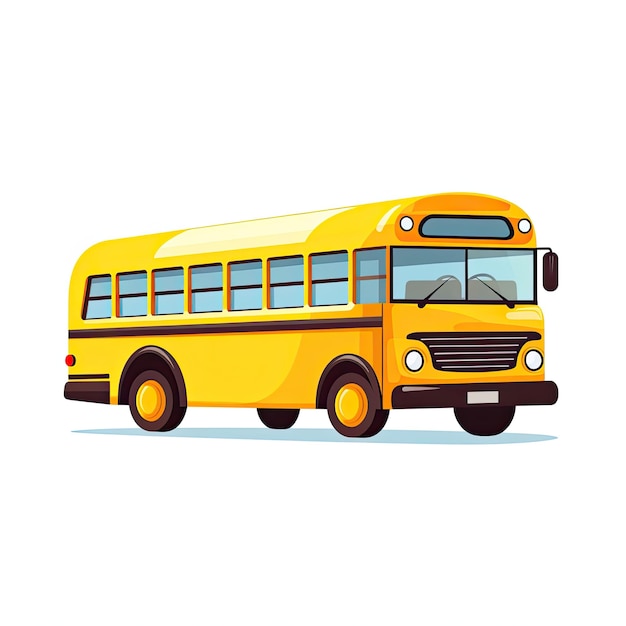 School bus Vector illustration Isolated on a white background