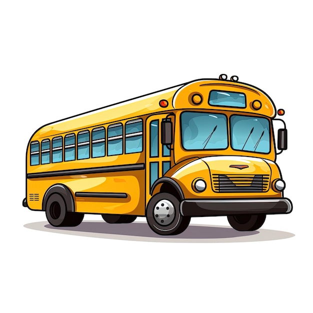 School bus Vector illustration Isolated on a white background