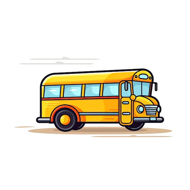 School bus Vector illustration Isolated on a white background