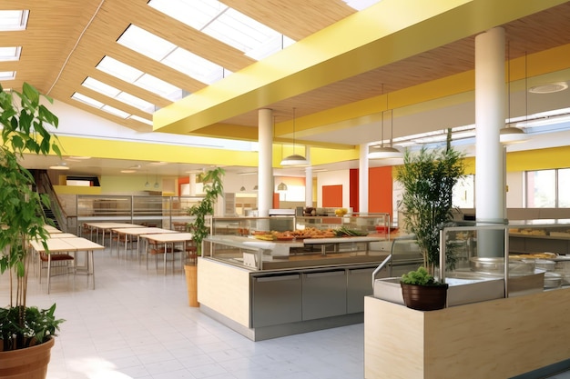 school canteen design professional advertising Photography ai generated